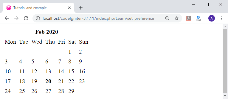 Detail Codeigniter Calendar Template Nomer 19