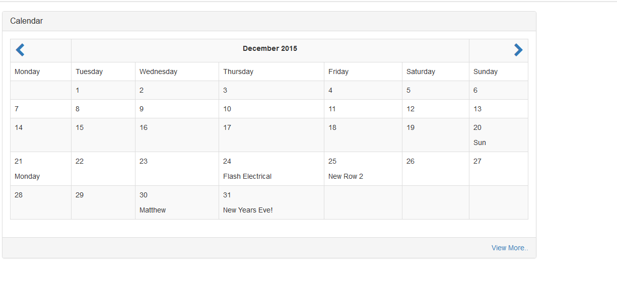 Detail Codeigniter Calendar Template Nomer 8