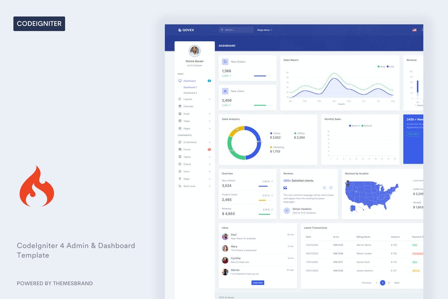 Detail Codeigniter Template Admin Nomer 12