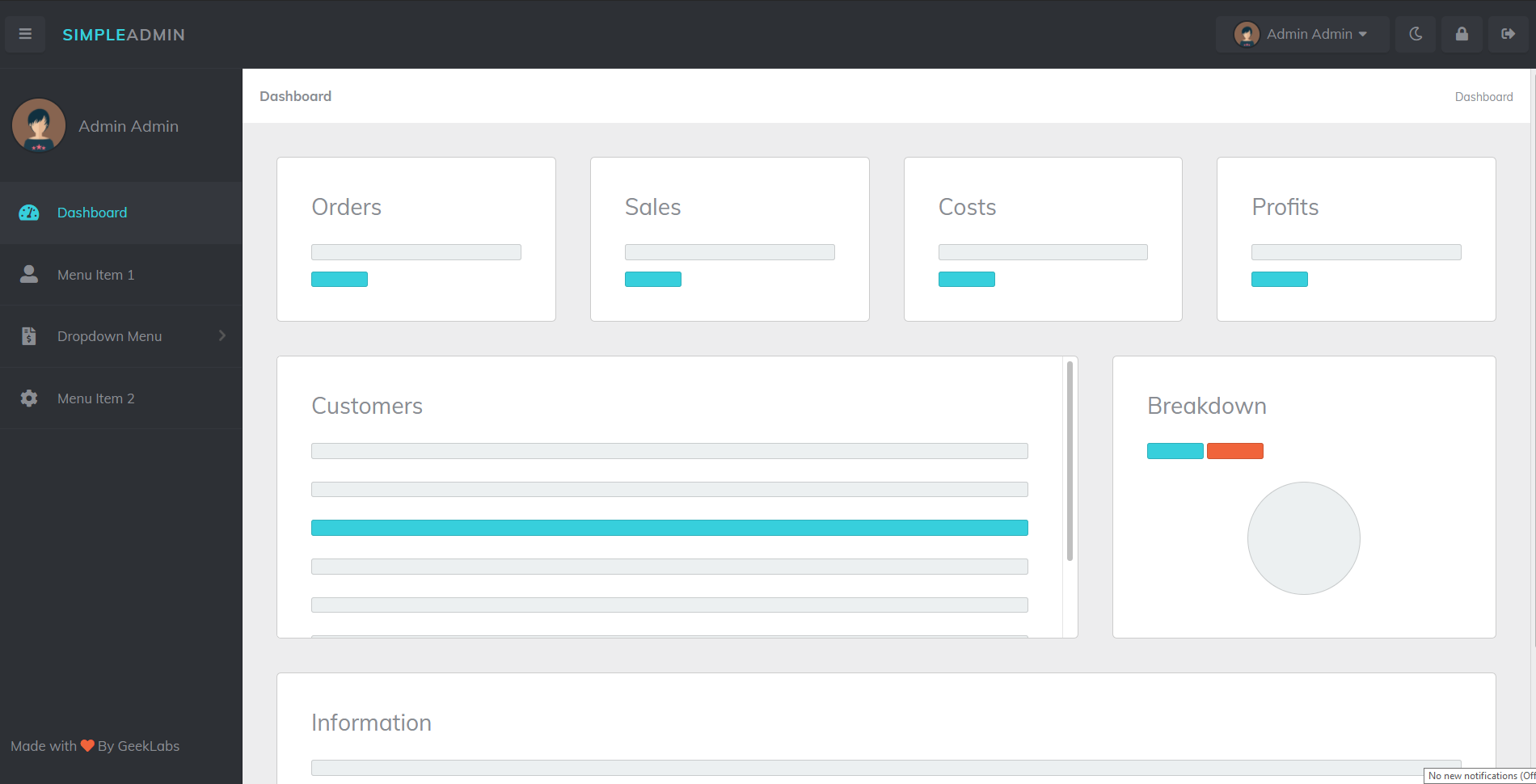 Detail Codeigniter Template Admin Nomer 13