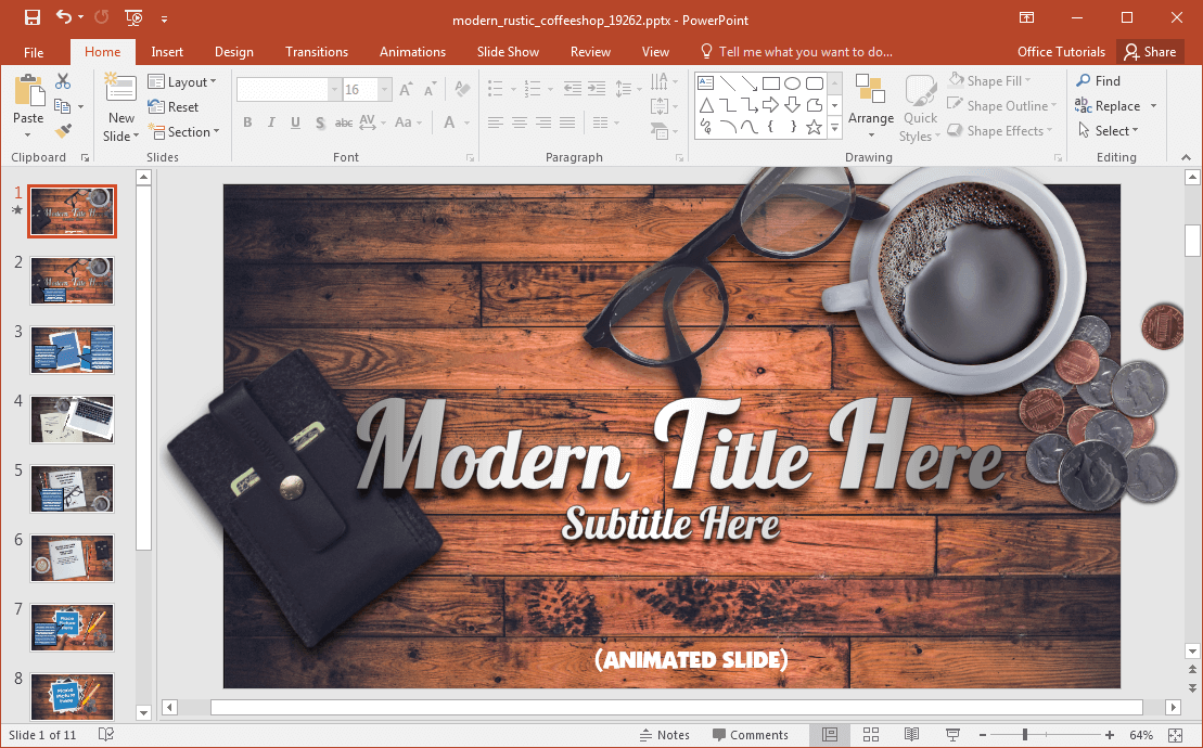 Detail Coffee Ppt Template Nomer 13