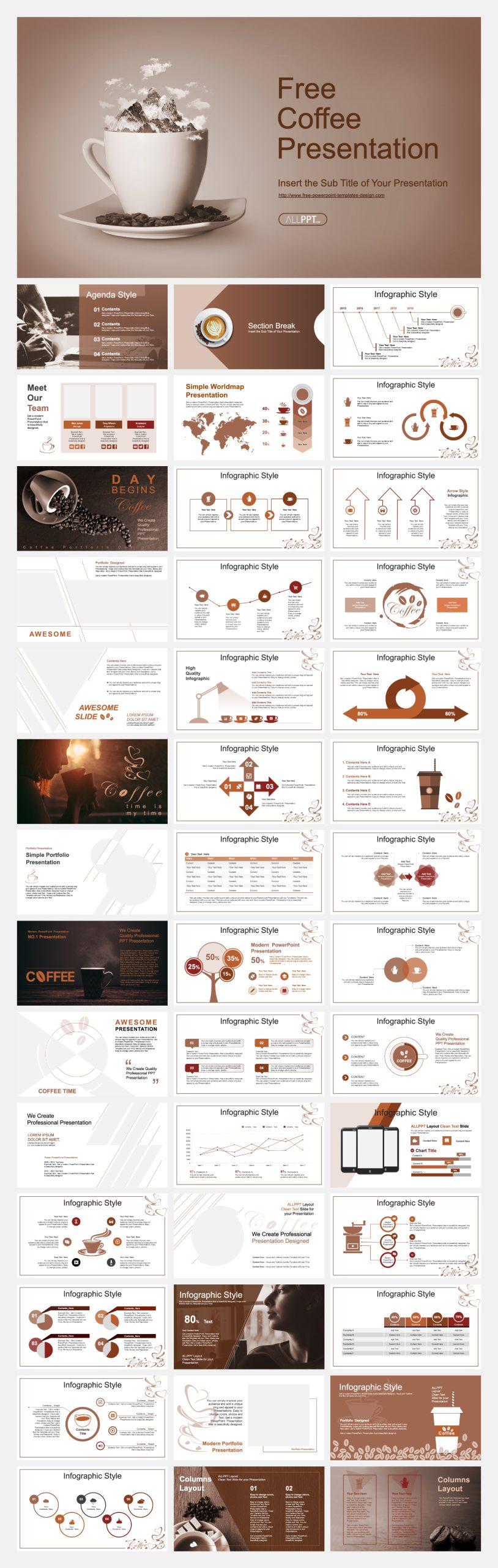 Detail Coffee Ppt Template Nomer 42