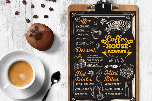 Detail Coffee Shop Menu Template Free Nomer 51
