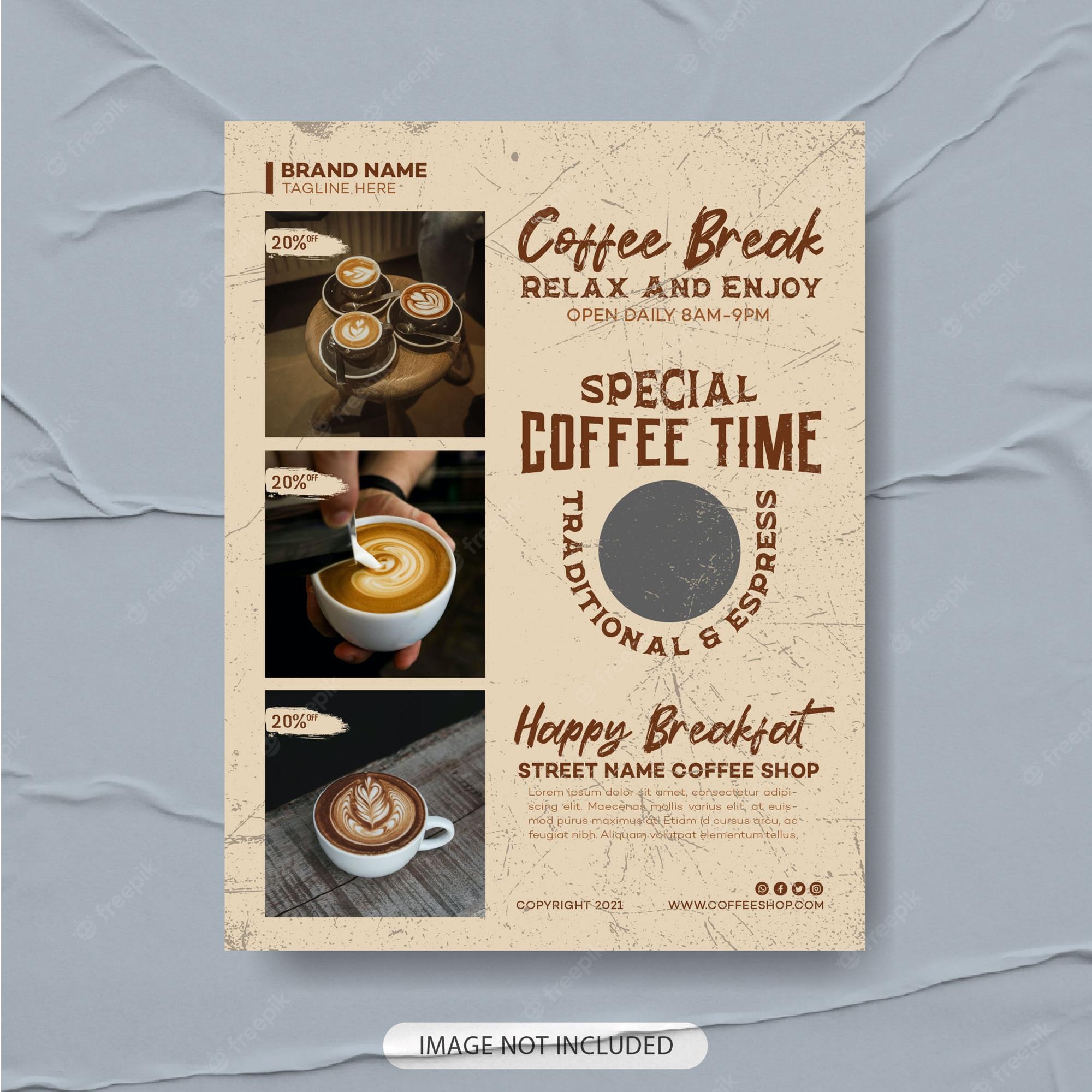 Detail Coffee Shop Poster Template Nomer 14