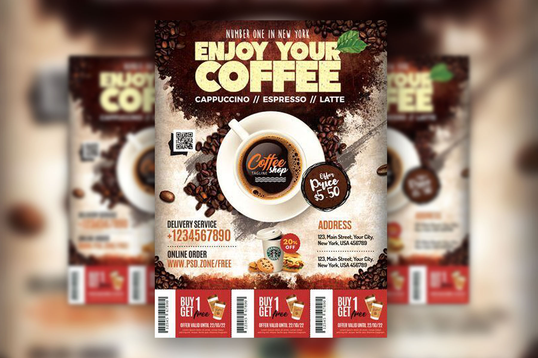 Detail Coffee Shop Poster Template Nomer 27