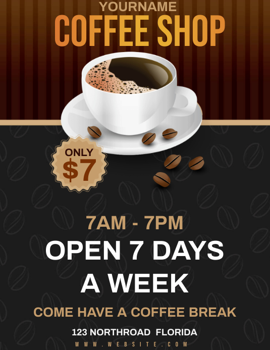 Detail Coffee Shop Poster Template Nomer 29