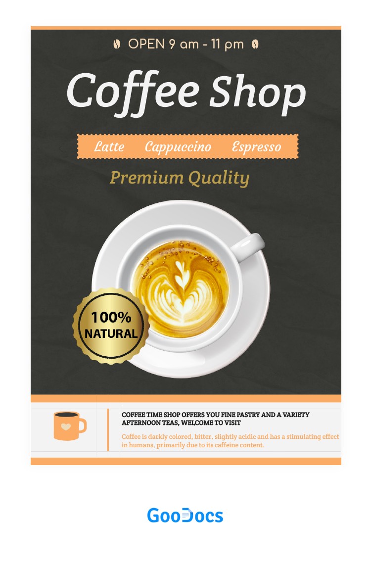 Detail Coffee Shop Poster Template Nomer 31