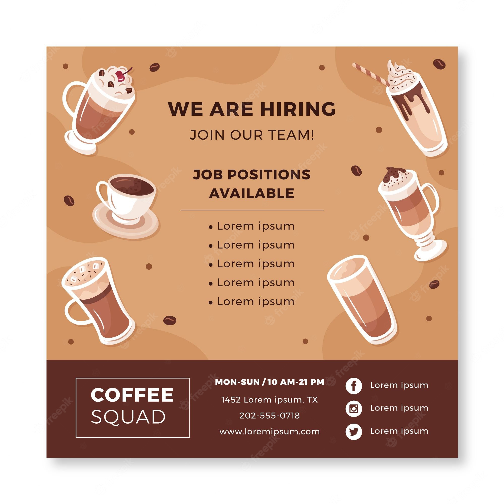 Detail Coffee Shop Poster Template Nomer 32