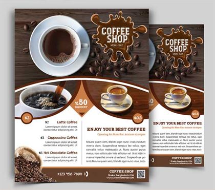Detail Coffee Shop Poster Template Nomer 7