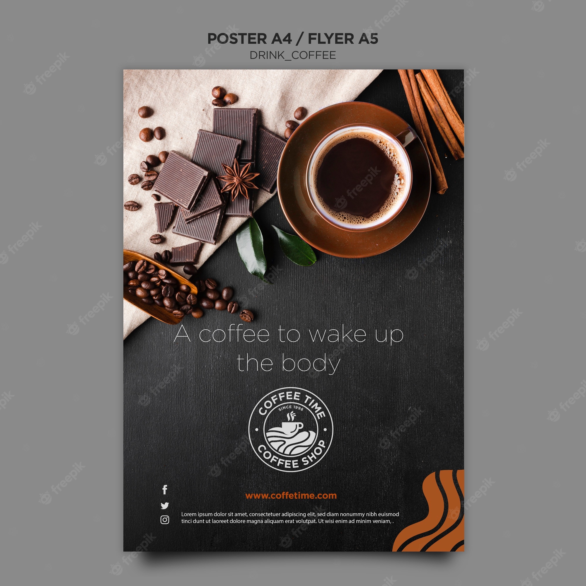 Detail Coffee Shop Poster Template Nomer 9