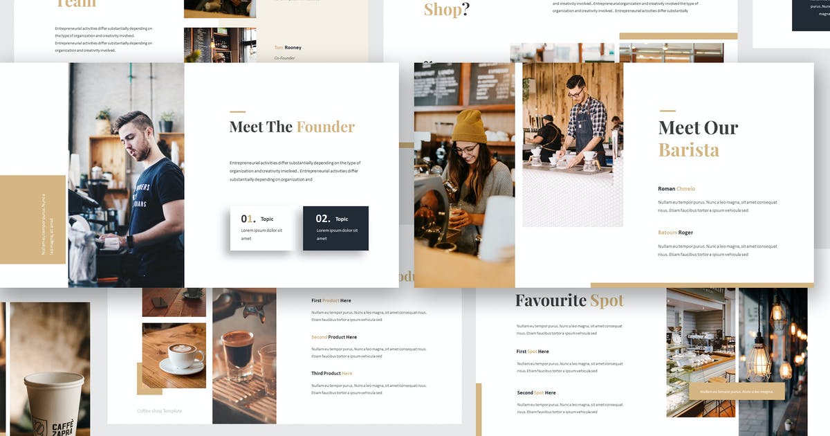 Detail Coffee Shop Powerpoint Template Nomer 10