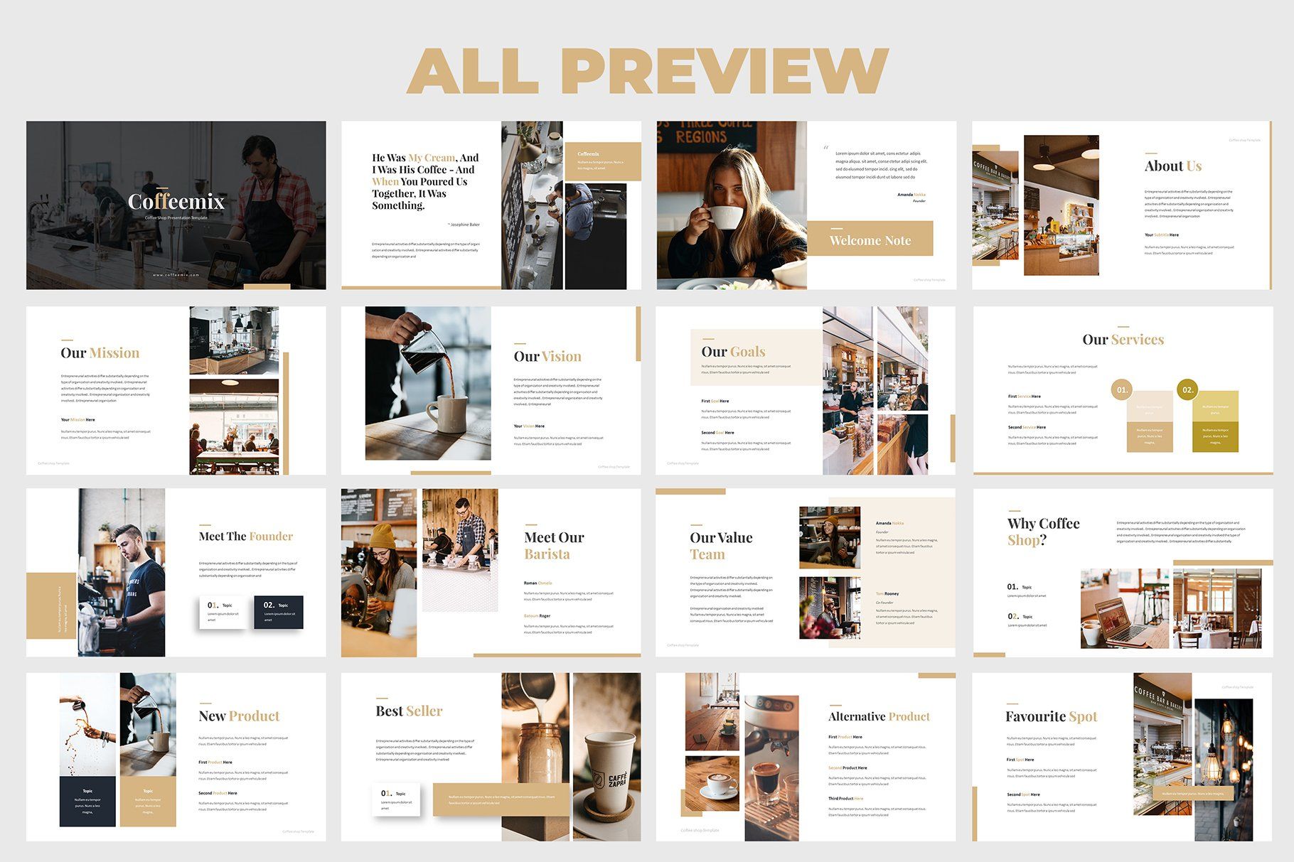 Detail Coffee Shop Powerpoint Template Nomer 11