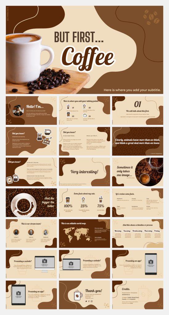 Detail Coffee Shop Powerpoint Template Nomer 14