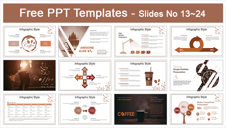 Detail Coffee Shop Powerpoint Template Nomer 16