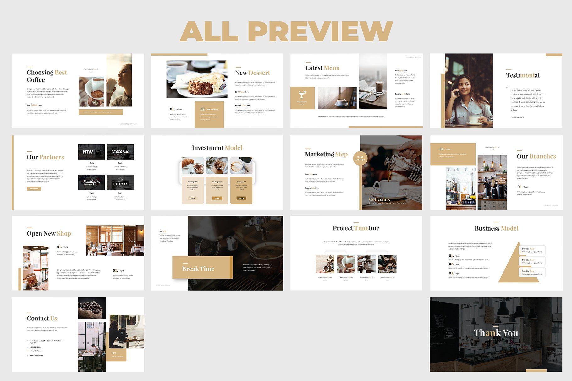 Detail Coffee Shop Powerpoint Template Nomer 30