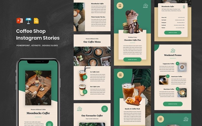 Detail Coffee Shop Powerpoint Template Nomer 34