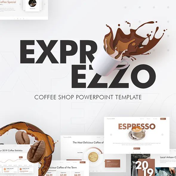 Detail Coffee Shop Powerpoint Template Nomer 46