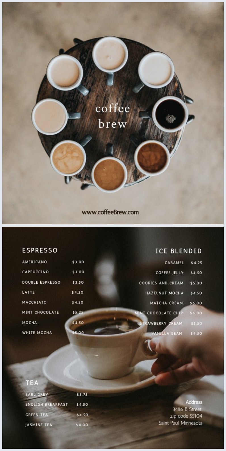 Detail Coffeeshop Menu Template Nomer 21