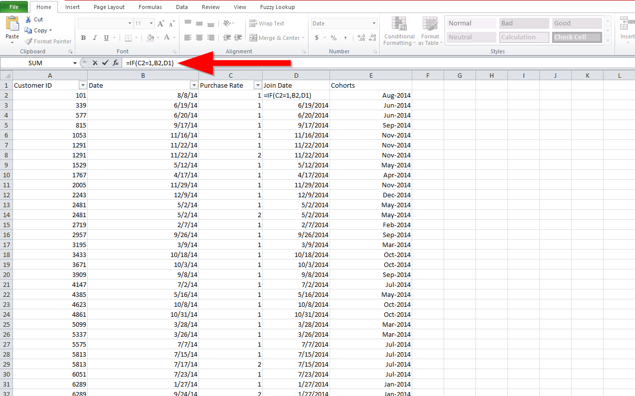 Detail Cohort Excel Template Nomer 50