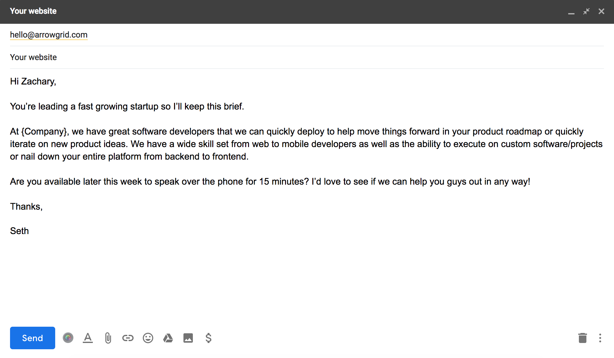 Cold Email Template - KibrisPDR