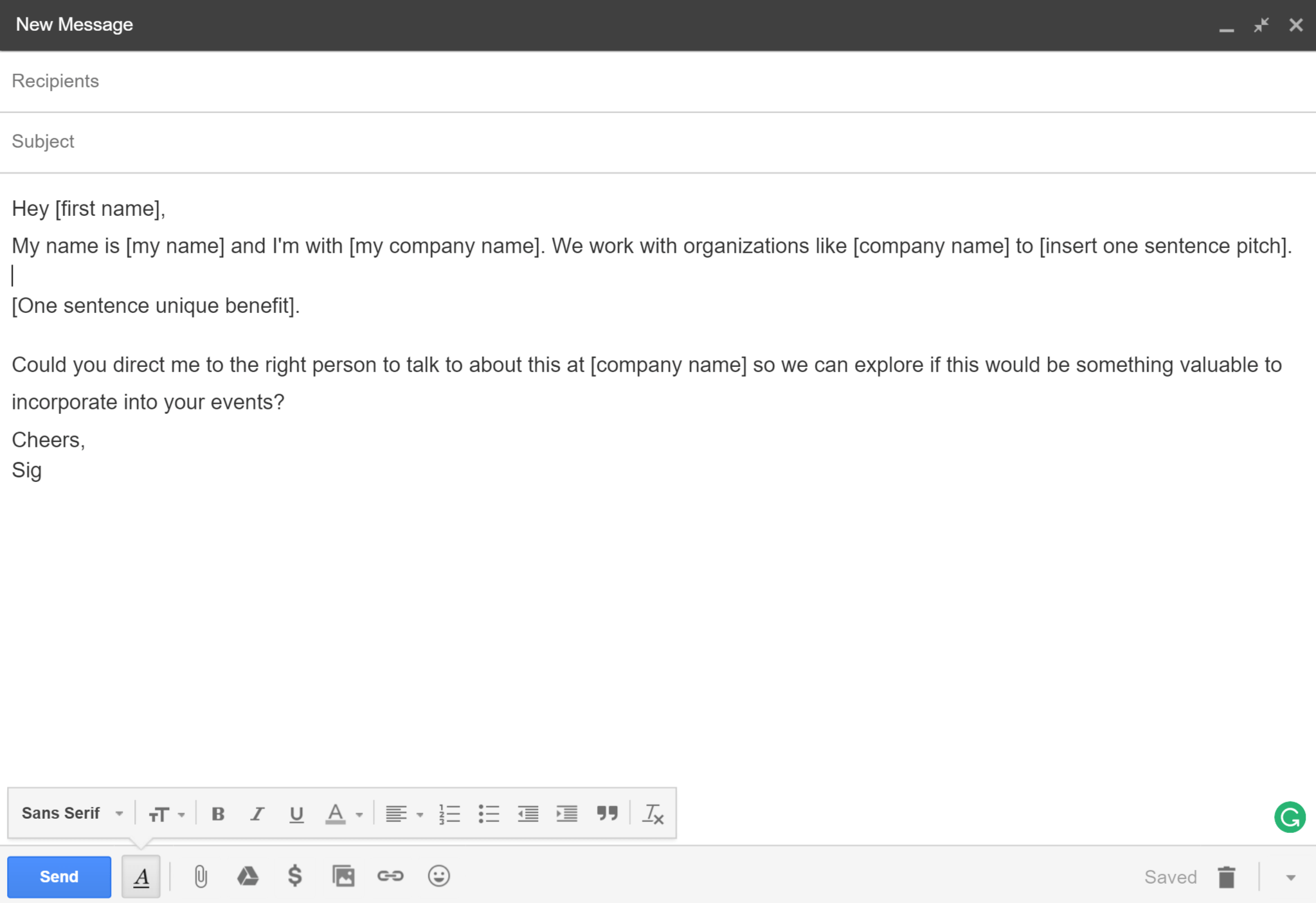 Detail Cold Email Template Nomer 18