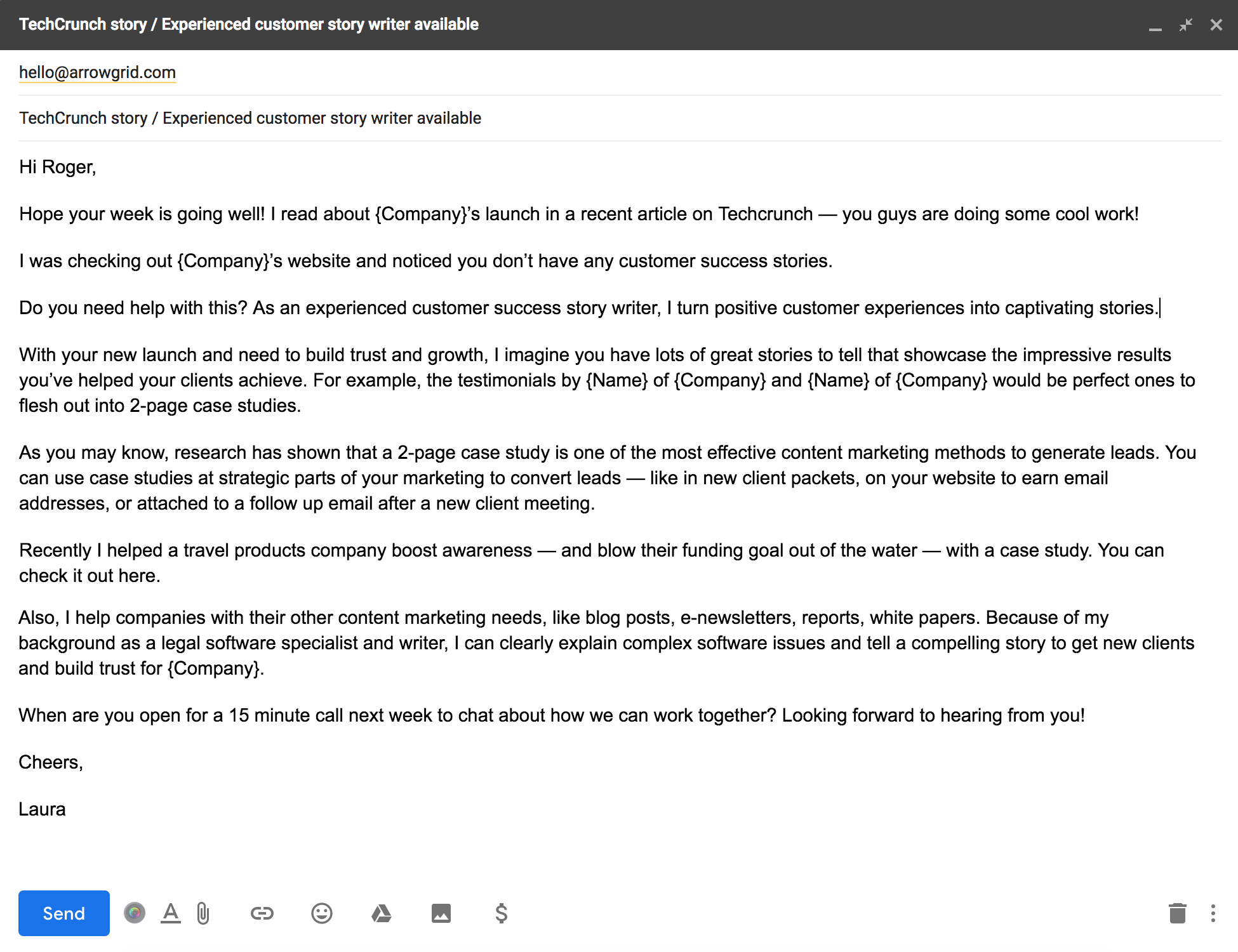 Detail Cold Email Template Nomer 20