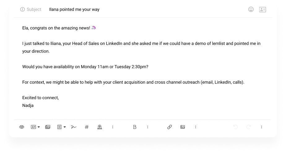 Detail Cold Email Template Nomer 4