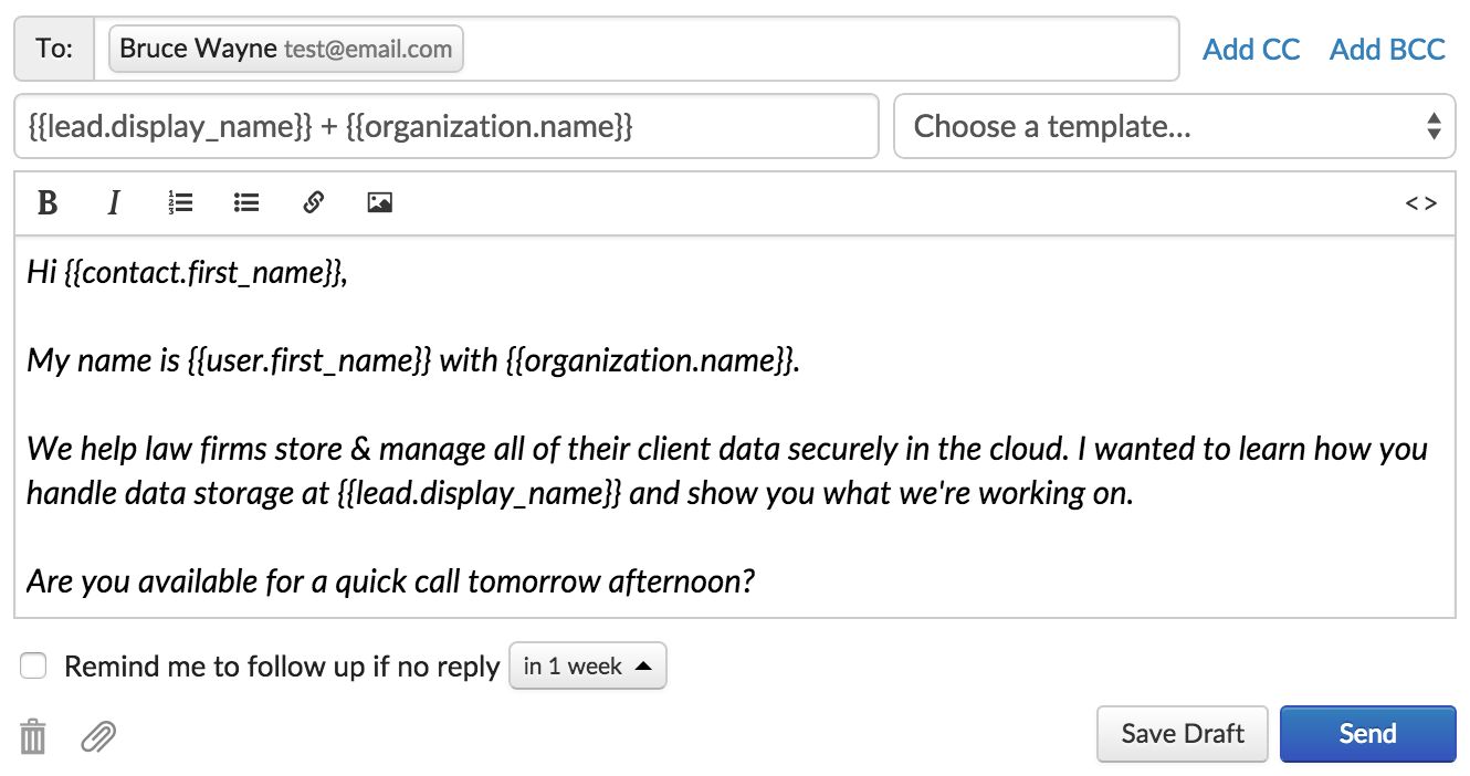 Detail Cold Email Template Nomer 7