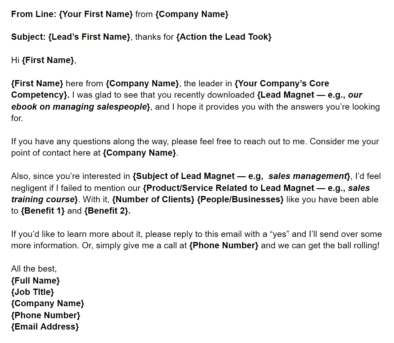 Detail Cold Email Template For Business Nomer 29