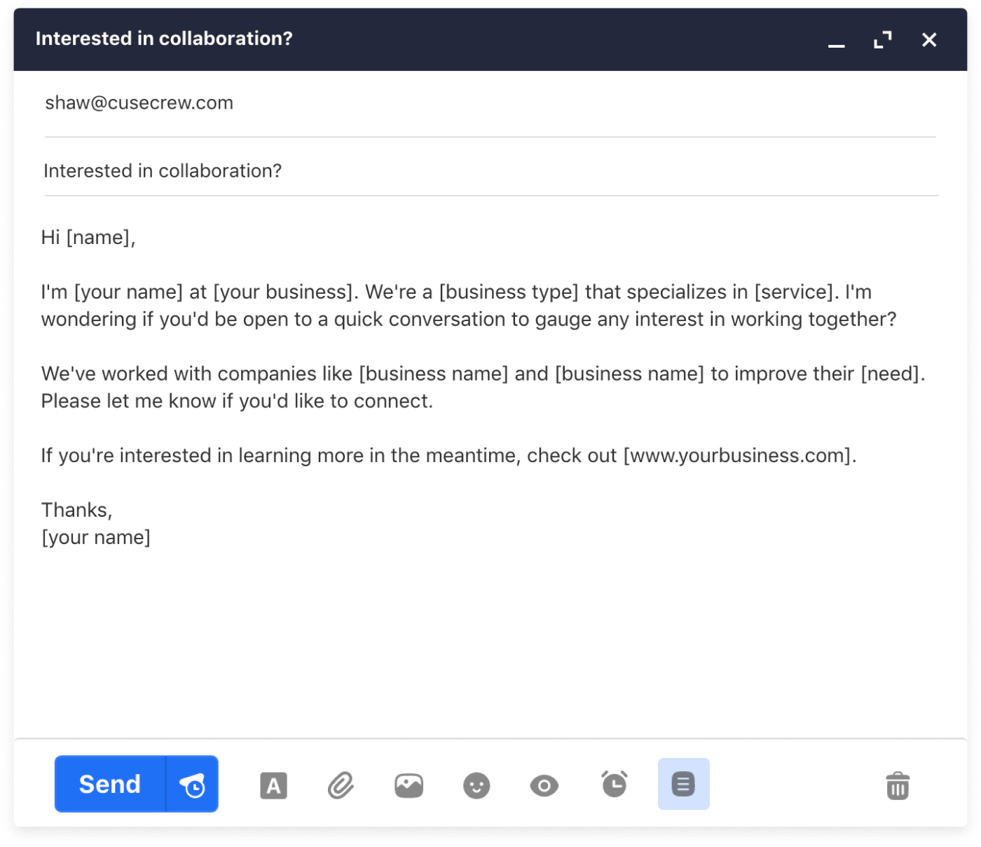 Detail Collaboration Email Template Nomer 3