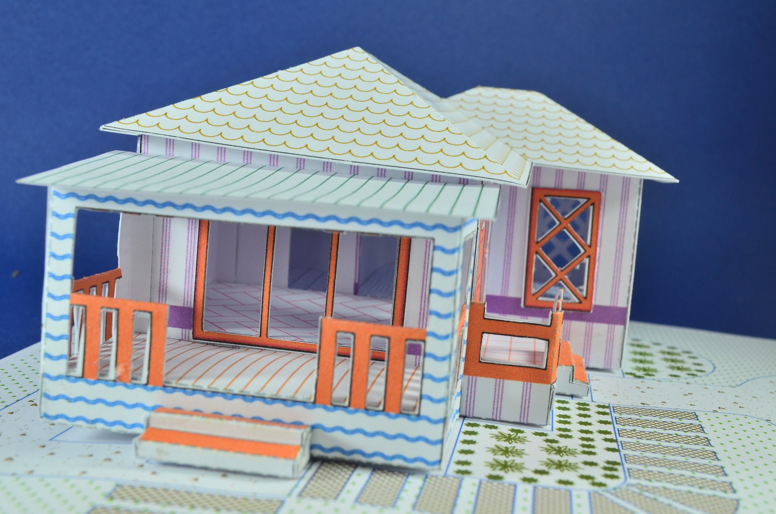 Detail Colored Paper House Template Nomer 31