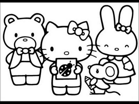 Detail Coloring Pages Hello Kitty And Friends Nomer 9