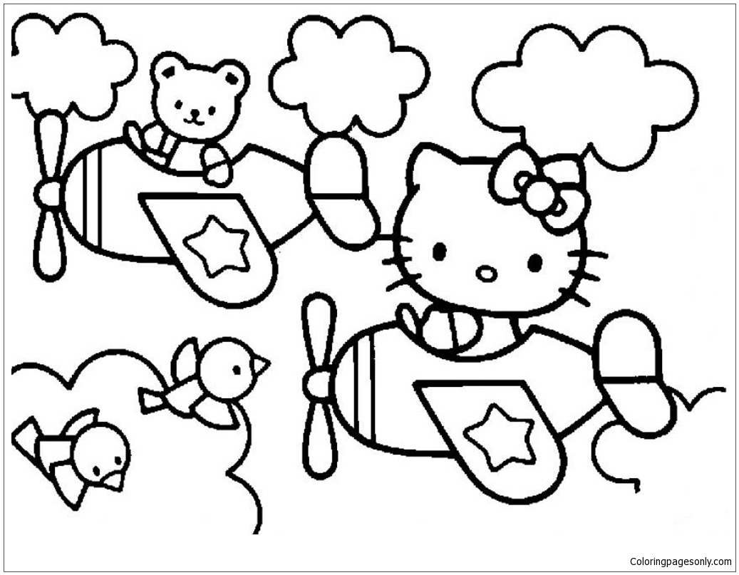 Detail Coloring Pages Hello Kitty And Friends Nomer 11