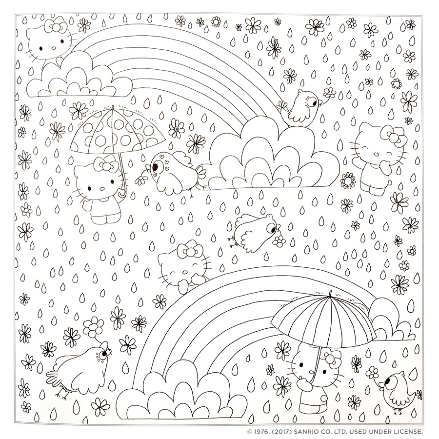 Detail Coloring Pages Hello Kitty And Friends Nomer 13