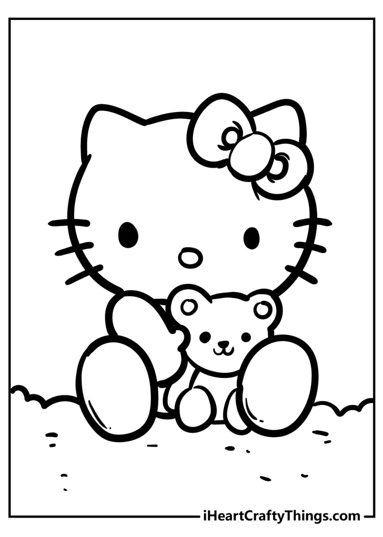 Detail Coloring Pages Hello Kitty And Friends Nomer 16