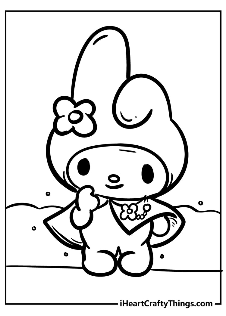 Detail Coloring Pages Hello Kitty And Friends Nomer 24
