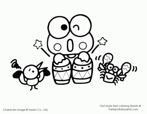 Detail Coloring Pages Hello Kitty And Friends Nomer 25