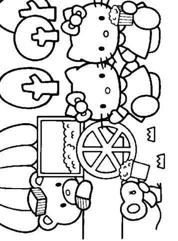 Detail Coloring Pages Hello Kitty And Friends Nomer 36