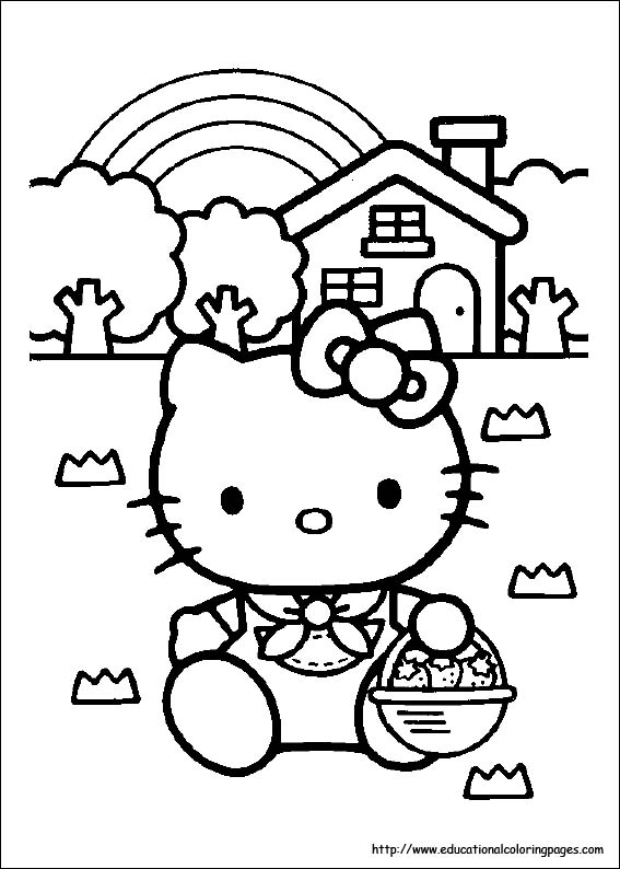 Detail Coloring Pages Hello Kitty And Friends Nomer 37