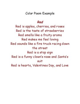 Detail Colour Poem Template Nomer 25