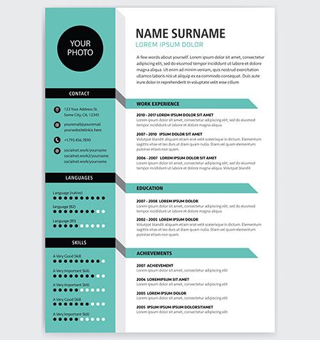 Detail Colourful Cv Template Free Nomer 11