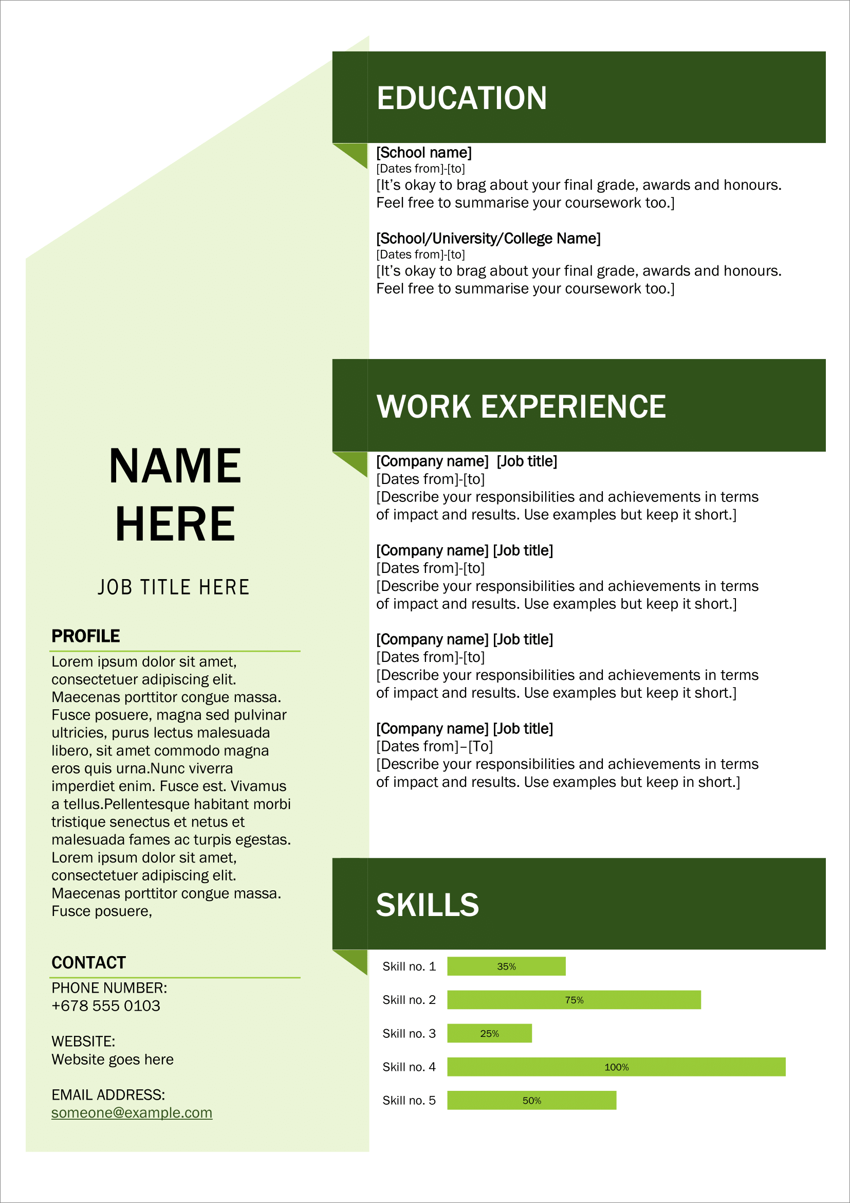 Detail Colourful Cv Template Free Nomer 18