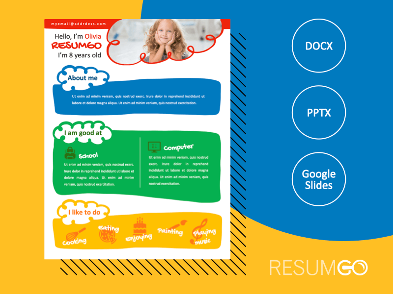 Detail Colourful Cv Template Free Nomer 21