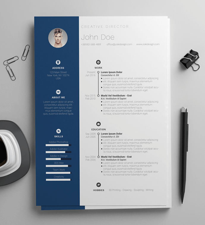 Detail Colourful Cv Template Free Nomer 49