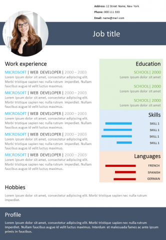 Detail Colourful Cv Template Free Nomer 8