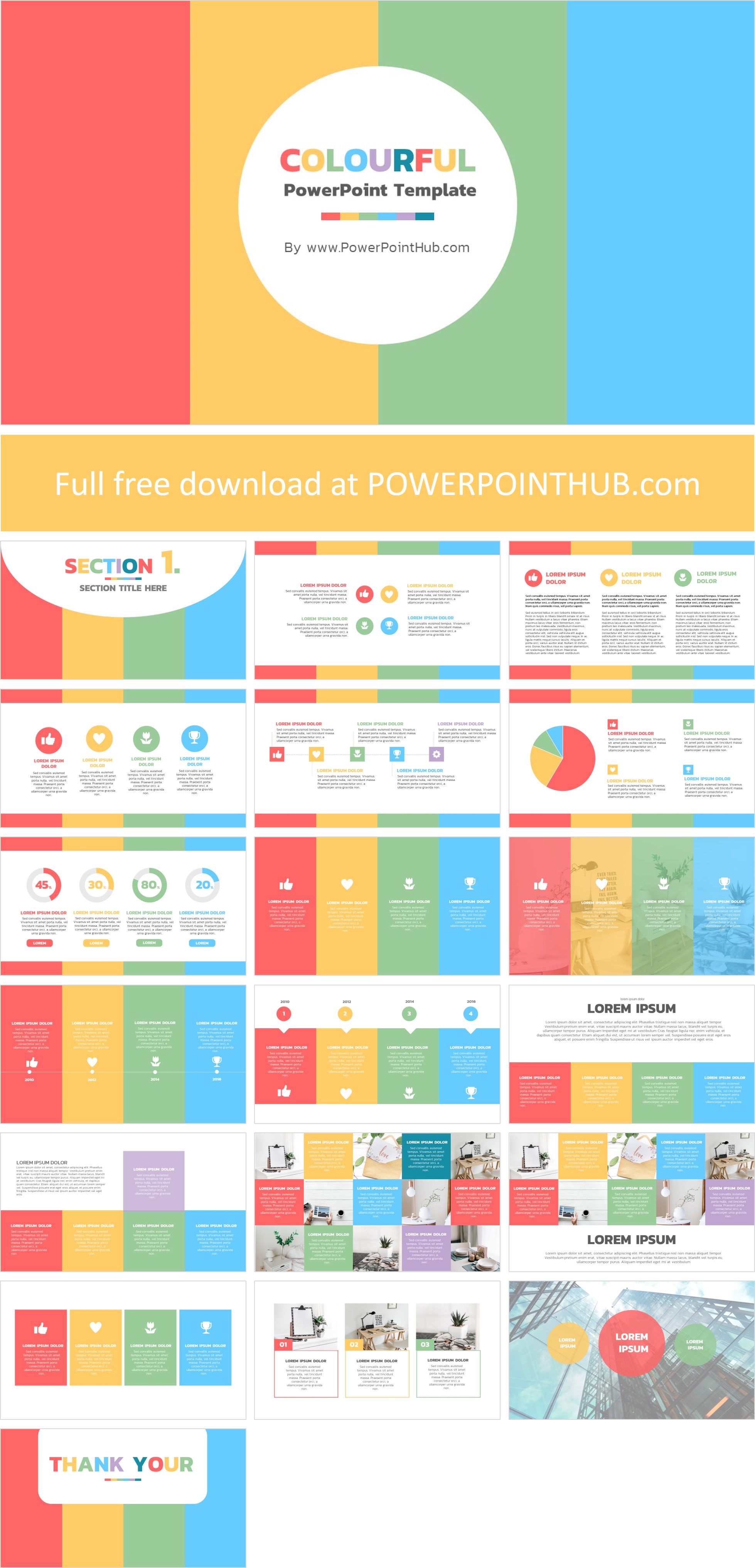 Detail Colourful Presentation Template Nomer 12