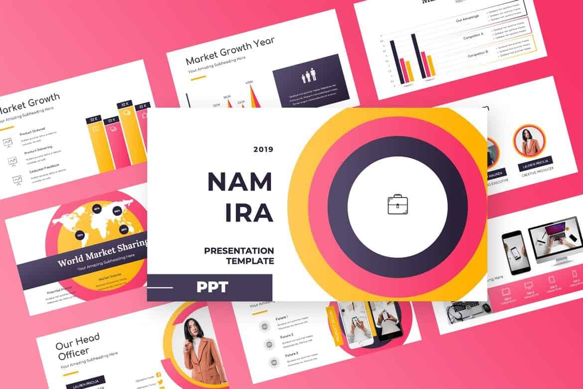 Detail Colourful Presentation Template Nomer 20