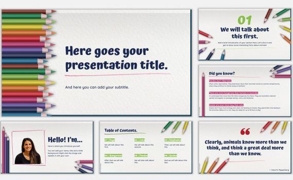 Detail Colourful Presentation Template Nomer 23