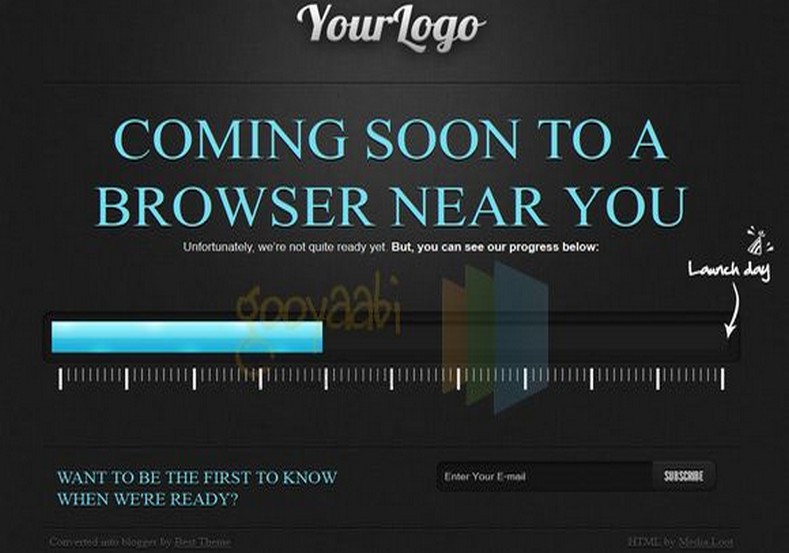 Detail Coming Soon Blogger Template Nomer 2