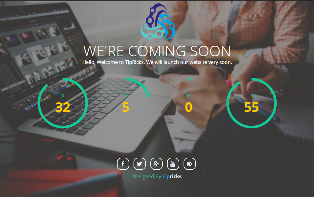 Detail Coming Soon Blogger Template Nomer 14